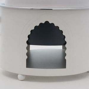 Royal White And Black Buffet Chafing Dish With <b>Dome</b> Lid Arch Design And <b>Ring</b> Handle For Wedding Event - Product Image 6