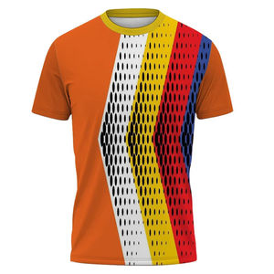 Men's Geometric Pattern Sublimation Printed T-<b>Shirt</b> Short Sleeve O-Neck Regular Fit Casual Breathable <b>100</b>% <b>Polyester</b> - Product Image 6