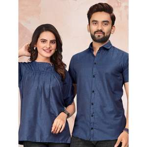 ชุดคู่ผ้าทอลายซับในผ้าฝ้ายแท้สีฟ้าจากเนวี่ได้รับความนิยม - Product Image 4