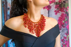 Collar Huichol Cascade de Diseño Súper Moderno para Boda, Aniversario, Cumpleaños, Navidad - Product Image 3