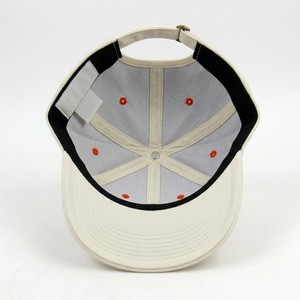 Casquette de baseball unisexe bicolore crème et orange, ajustable, en sergé de coton, 6 panneaux, visière incurvée, casquette de sport décontractée, logo personnalisé - Product Image 4