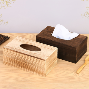High Demand Luxury Custom Logo Acacia Wooden Tissue Box Natural Crafts Top <b>Table</b> Decoration Accessory At Your Budget - Product Image 3