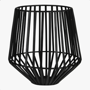 Support de bougie moderne en fil métallique noir fait main et écologique – Support votif géométrique ajouré pour centre de table et décoration intérieure - Product Image 2