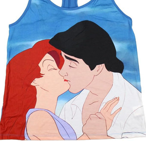 Camiseta sin mangas Azhar para hombre, diseño de la Sirenita Ariel y el Príncipe Eric, cuello redondo, transpirable, 100% algodón, malla - Product Image 3