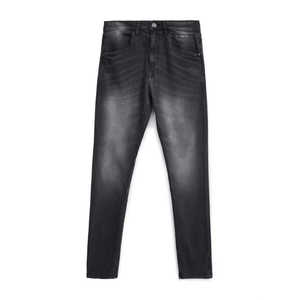 Pantalones Vaqueros de Cintura Alta para Hombre, Estilo Moderno, Streetwear, Algodón Lavado, Elásticos - Product Image 1