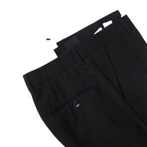 Pantalon de Costume Homme Coupe Slim Extensible Coupe Classique Formel Business Homme Grandes Tailles Noir Mélange Coton Écologique - Product Image 1