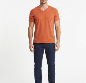 Camisetas con Cuello en V, Estilo Vintage, de Alta Calidad, Lavado Ácido, Tallas Grandes, 100% Algodón, para Hombre, con Impresión Gráfica DTG - Product Image 3