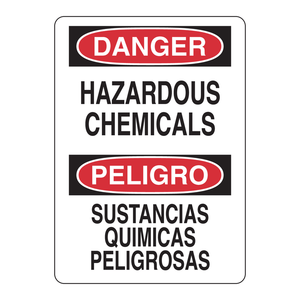 Panneau bilingue en PVC signalant des produits chimiques dangereux pour une utilisation en intérieur et en extérieur - Product Image 2
