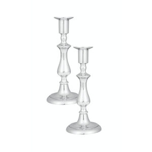 Support de bougie moderne en argent, grand chandelier en métal pour bougies cylindriques et coniques, idéal pour la décoration d'événements, de fêtes et de salons. - Product Image 1