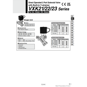 Produit de vannes de commande VXK2220-03-1G1 d'électrovanne pneumatique SMC - Product Image 2