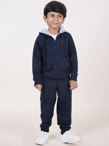 Conjuntos deportivos personalizados con capucha para niños, sudadera con capucha de algodón con cremallera, pantalones deportivos a juego, sudaderas con capucha, conjunto deportivo, ropa informal para niños - Product Image 2