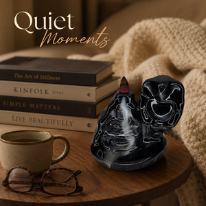 Luxury <b>Elephant</b> Ceramic Backflow Incense Burner Waterfall Smoke Cascade Holder | Zen Meditation Home <b>Decor</b> OEM Manufacture India - Product Image 2