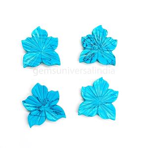 Perles de pierres précieuses sculptées en forme de fleur turquoise AAA 18x20MM Perles de pierre turquoise sculptées pour la fabrication de bijoux Fournitures en vrac - Product Image 2