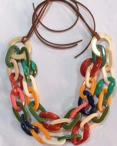 Most and Best Sell Handmade Resin Irregular Bead Necklace Multicolor Fashion Jewelry Casted Artisan <b>Craft</b> for Women & Girls. - Product Image 4