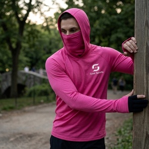 Haut de pêche rose UPF 50 à manches longues en soie glacée, imprimé numérique, respirant, protection solaire, pour le sport - Product Image 4
