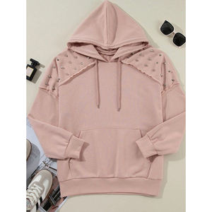 Sweat-shirts à rivets, fabricant OEM, sweat-shirt streetwear durable avec décoration de rivets métalliques, molleton de coton de haute qualité, approvisionnement en gros - Product Image 6