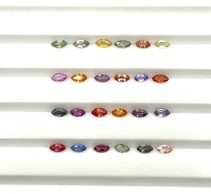 พลอยแซฟไฟร์ธรรมชาติทรงมาร์คีส์ ขนาด 2*4 มม. หลายสี สำหรับทำเครื่องประดับ - Product Image 3