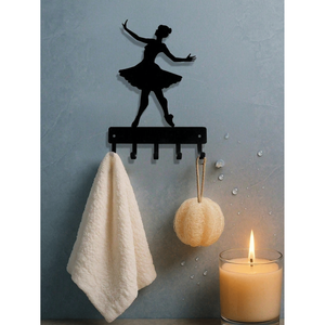 Ganci da Parete Rustici a Doppio Livello Riutilizzabili a Forma di Ballerina per Organizzazione e Decorazione Domestica - Product Image 2