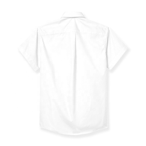 Camisa de Uniforme Escolar al por Mayor, Personalizada, de Poliéster y Algodón, Unisex, Blanca, para Niños, con Bordado e Impresión - Product Image 3