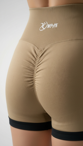 กางเกงขาสั้นออกกำลังกายเอวยางยืด ระบายอากาศได้ดี ไร้ตะเข็บ สำหรับผู้หญิง ยกน้ำหนัก ฟิตเนส โยคะ กระชับสะโพก เอวสูง - Product Image 3