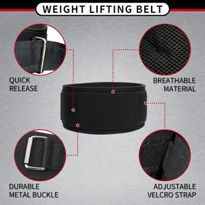 Heavy Duty Professional Protection Neoprene Weightlifting <b>Belt</b> | 13mm Thick Adjustable Support for Deadlift <b>Squat</b> | Gym Strength - Product Image 3
