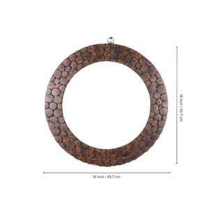 Wooden <b>Round</b> <b>Wall</b> <b>Mirror</b> Decorative Rustic Wooden Frame <b>Wall</b> <b>Mirror</b> for Living Room Bedroom Entryway Farmhouse Home Decor - Product Image 2