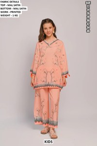 Bandhani Girls Traditional Floor-Length Tiny Aura Mal Satin Quick Dry All Seasons Casual/Wedding Kurta/<b>Kurti</b> Outfit - Product Image 6