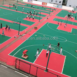 Dalles de sol sportives intelligentes emboîtables en plastique PP et vinyle pour terrains de basketball temporaires à usage extérieur - Product Image 2