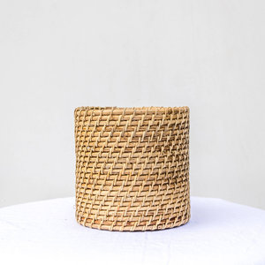 Nouveau dernier design blanc naturel rotin planteur pot panier accessoires de jardin en gros osier jardinières pots meilleurs cadeaux - Product Image 3