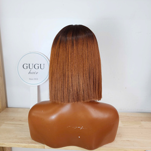 วิกผมบ๊อบตรงแบบ Bone Straight ยาว 8 นิ้ว ผมเวอร์จินเวียดนามสำหรับผู้หญิง วิกแบบไม่ต้องใช้กาว  พร้อมเชือกผูกผม 5x5  แบบไล่สี - Product Image 1
