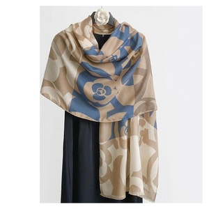 Women's NORTH APPROACH <b>Silk</b> Scarf Floral Print Elegant Multi-Functional Long Square Shawl All Seasons Daily Wear Accessory - Product Image 1