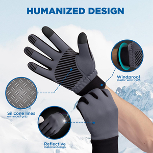 Touch Screen Running Gloves Needle Detection Wrist-length Quick Dry Casual Wear Anti <b>Slip</b> Riding Gloves Running Cycling Gloves - Product Image 2