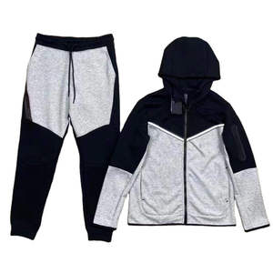 Ensemble de survêtement deux pièces pour homme GAF avec logo personnalisé, veste zippée et pantalon de jogging, 100 % polyester, pour le sport, la gym et l'entraînement - Product Image 5
