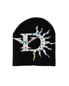 Nuevo Gorro de Invierno Unisex de Alta Calidad al por Mayor, Gorro de Punto Negro con Pedrería y Logotipo Personalizado - Product Image 2