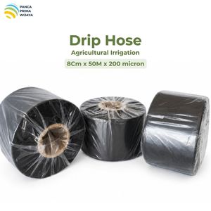 Ruban d'irrigation goutte à goutte en PE de haute qualité 10cm x 50m 200 microns noir pour l'agriculture, économiseur d'eau - Product Image 1