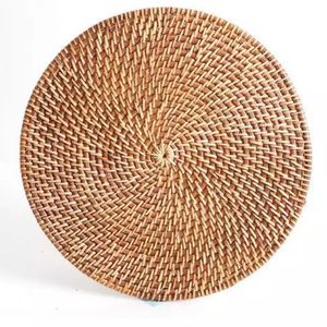 Napperons en rotin de 12/14/16 pouces pour le réglage de la table de mariage napperon écologique tissé de style bohème pour la fête d'événement rustique - Product Image 2