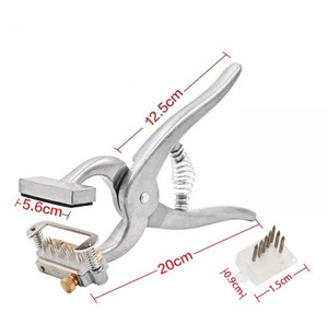 Herramienta de tatuaje de números y letras para animales, alicates especiales para marcar orejas de animales - Product Image 2