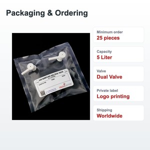 Sac d'échantillonnage de gaz TECHINSTRO Tedlar 5 litres avec film PVF et double valve, étanche pour l'échantillonnage d'air, de COV et de gaz du sol - Product Image 5