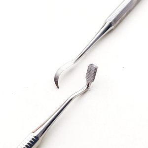 Poussoir et poseur de bandes orthodontiques double extrémité avec détartreur |   Instrument de pose de bande moléaire à pointe courte en acier inoxydable de qualité supérieure - Product Image 2