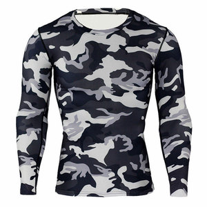 <b>Men</b> <b>Compression</b> Camo Printed Suits Gym Clothing <b>Tights</b> Long Sleeves Fitness Activewear Workout 2 Piece <b>Compression</b> Set - Product Image 5