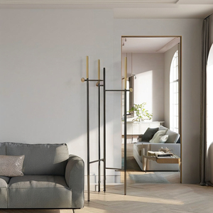 Modern Metal Standing Hanger Coat <b>Rack</b> for Living Room and Apartment - Product Image 3