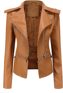 OEM Customized Motorcycle Jacket PU Leather Eco-Friendly Waterproof Breathable Winter Outerwear Logo Colors Embroidery Button - Product Image 6