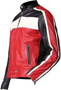 Top Selling Zipper Closure Street <b>Racer</b> <b>Jacket</b> Low MOQ Custom Branding Sheepskin Leather Made Biker Outerwear Coats Male - Product Image 5