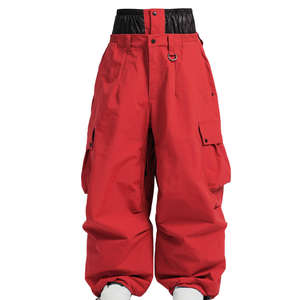 Pantalon de ski imperméable et isolant pour homme, coupe droite, couleur foncée, pour snowboard, pantalon d'hiver imperméable et ample pour la neige - Product Image 1