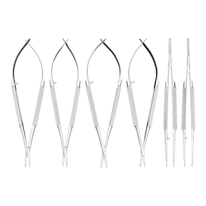 Ciseaux micro-ophtalmiques pour la corne, en acier inoxydable, ensemble d'instruments microchirurgicaux, pinces de maintien 12/14/16/18 cm - Product Image 3