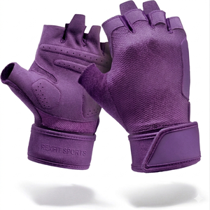 Gants de sport Rexfit bleus à demi-doigts, respirants, pour l'entraînement, accessoires de fitness, protection des doigts, gants de sport - Product Image 2