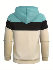 Sudadera con Capucha Premium en Bloques de Color |   Bomber de Béisbol |   Diseño Tricolor, Tela de Felpa 100% Algodón, Invierno, Personalizado, OEM, Bangladesh - Product Image 2