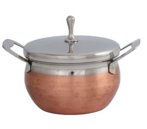 Plat de chauffe-plat moderne en acier inoxydable fini 2 tons pour restaurants mariages hôtels usage domestique design rond-tarif de gros - Product Image 1