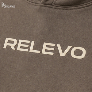 Custom Heavyweight Oversized Hoodie Mens Drop Shoulder Taupe <b>Brown</b> <b>Fleece</b> Pullover Sweatshirt / Streetwear Hoodies - Product Image 3