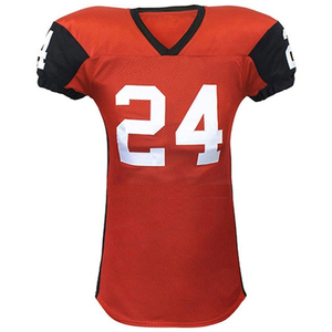 Maillots de football américain personnalisables, respirants, à manches courtes, grande taille, haute qualité, unisexe, 100% polyester, logo personnalisé - Product Image 4